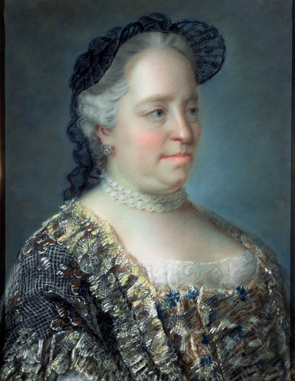 Maria Teresa, Imperatriz da Áustria, 1762 (pastel) de Jean Étienne Liotard