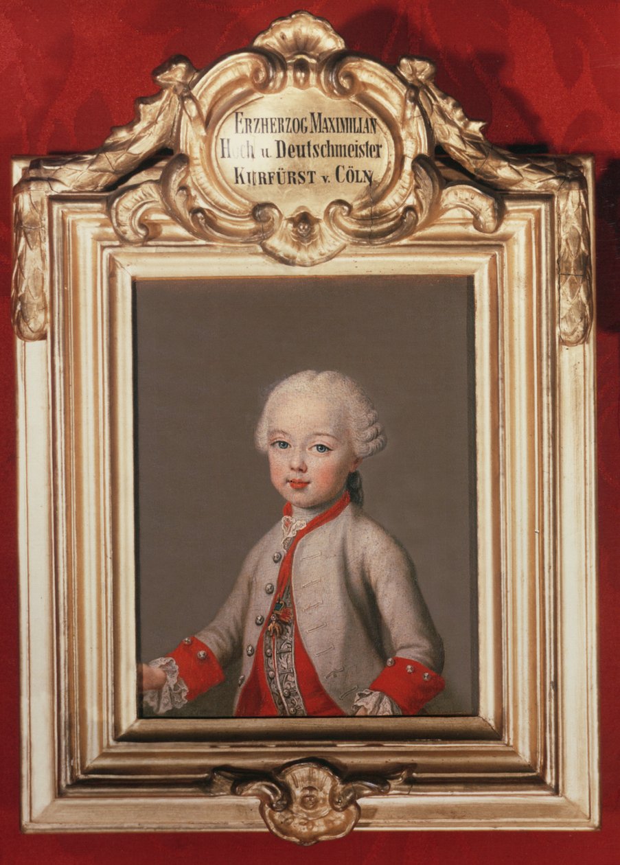 Maximiliano (1756-1801) filho mais novo de Francisco I e Maria Teresa da Áustria (1717-80) depois Arcebispo-eleitor de Colônia, 1762 de Jean Étienne Liotard