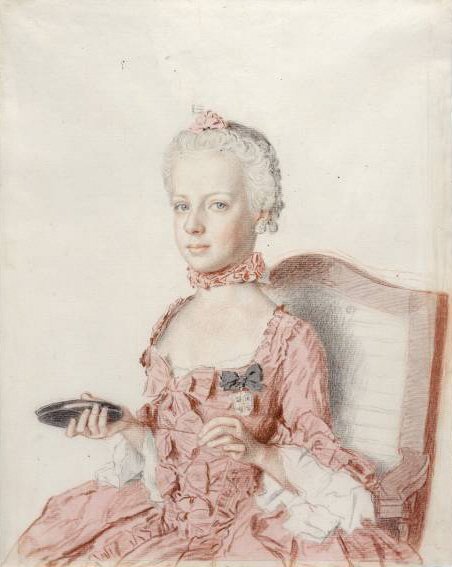 Retrato da arquiduquesa Maria Antonia da Áustria de Jean Étienne Liotard