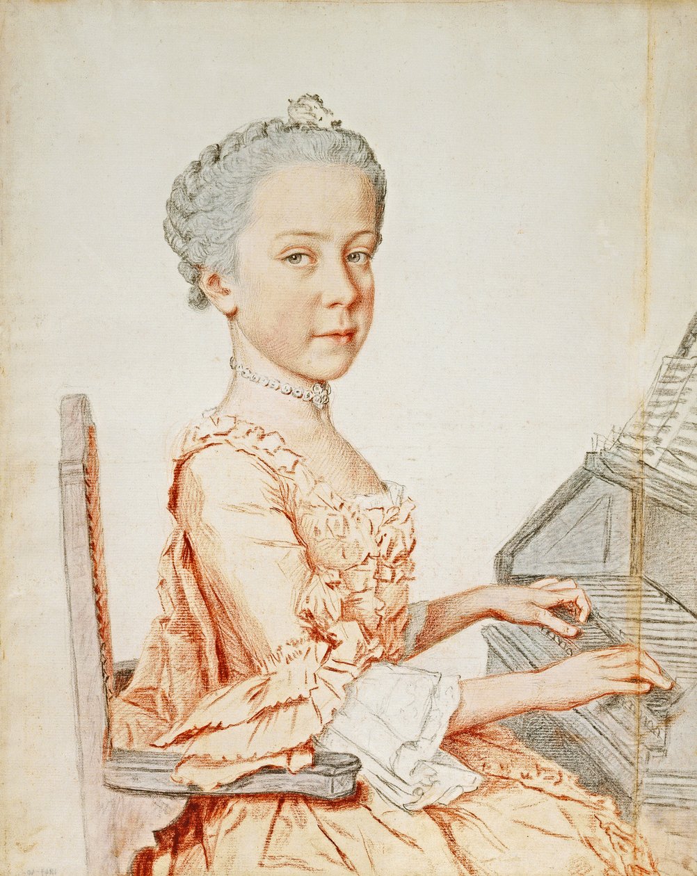 Retrato da arquiduquesa Maria Josepha da Áustria de Jean Étienne Liotard