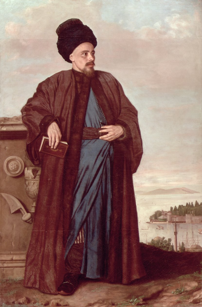 Richard Pococke em traje oriental, 1738 de Jean Étienne Liotard