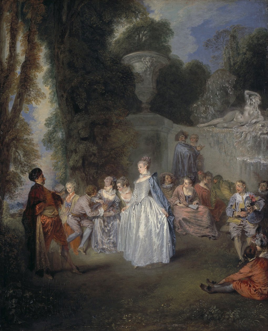 Festividades venezianas de Jean-Antoine Watteau