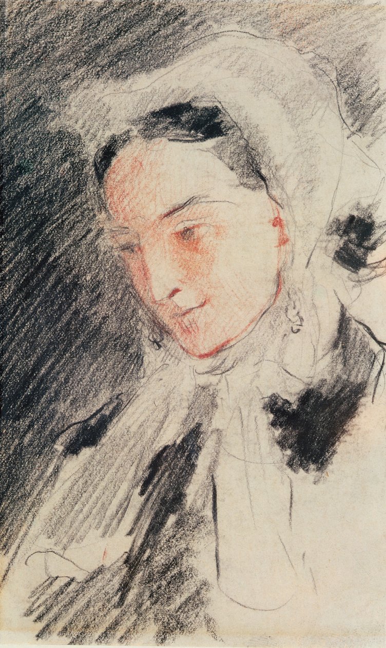 Imperatriz Eugénie (giz preto e vermelho) de Jean Baptiste Carpeaux