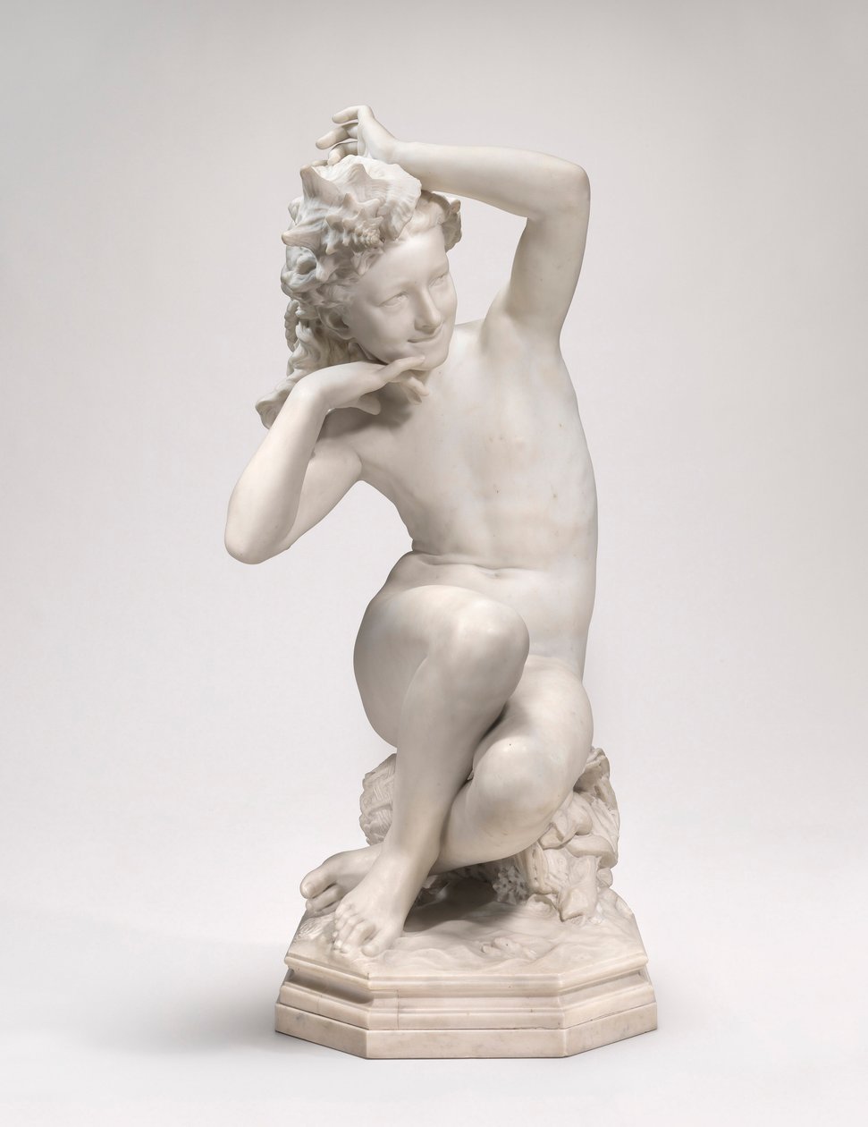 Menina com uma concha, 1863-67 (mármore) de Jean Baptiste Carpeaux