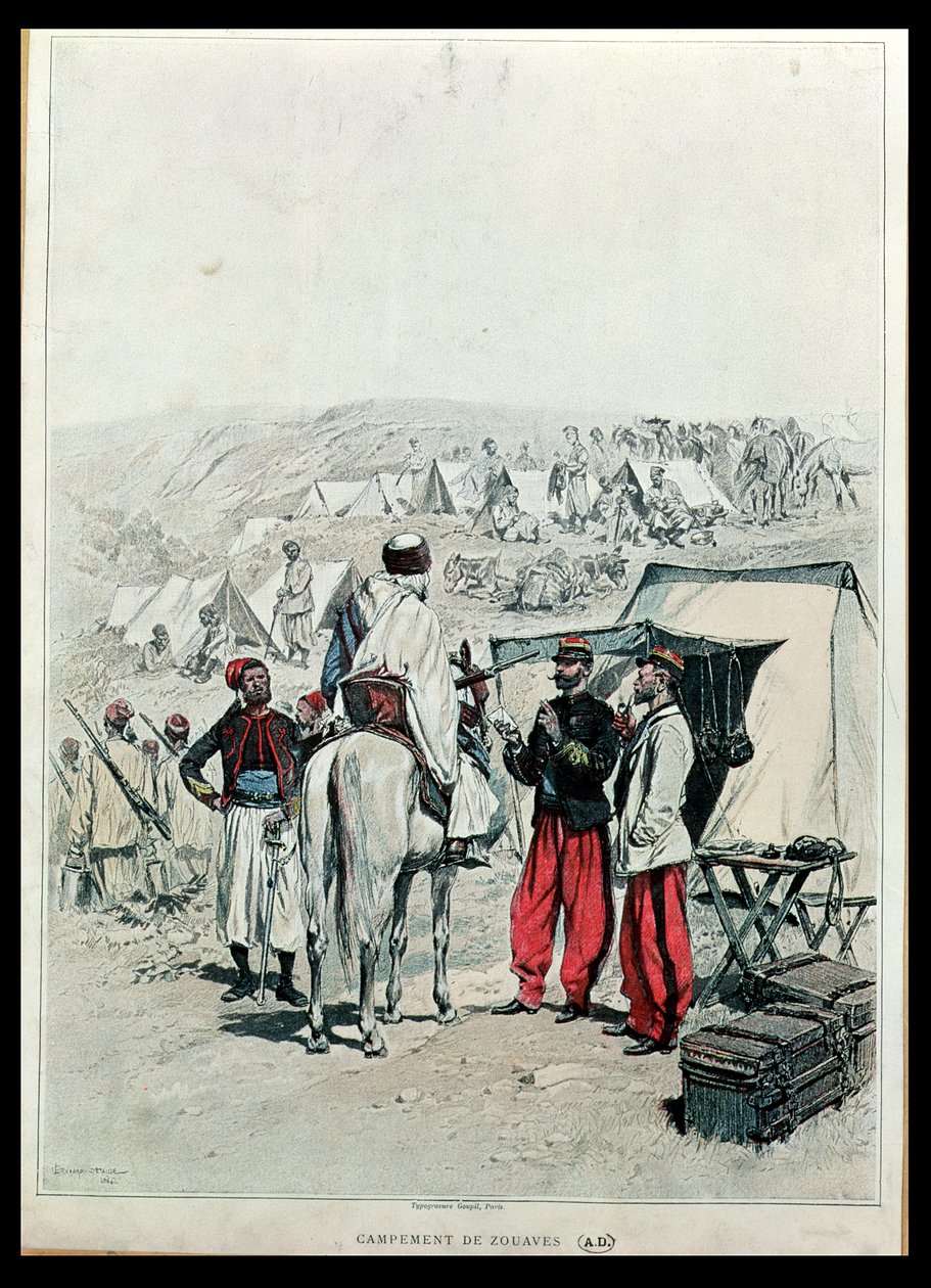 Um acampamento Zouave, 1886 de Jean Baptiste Edouard Detaille