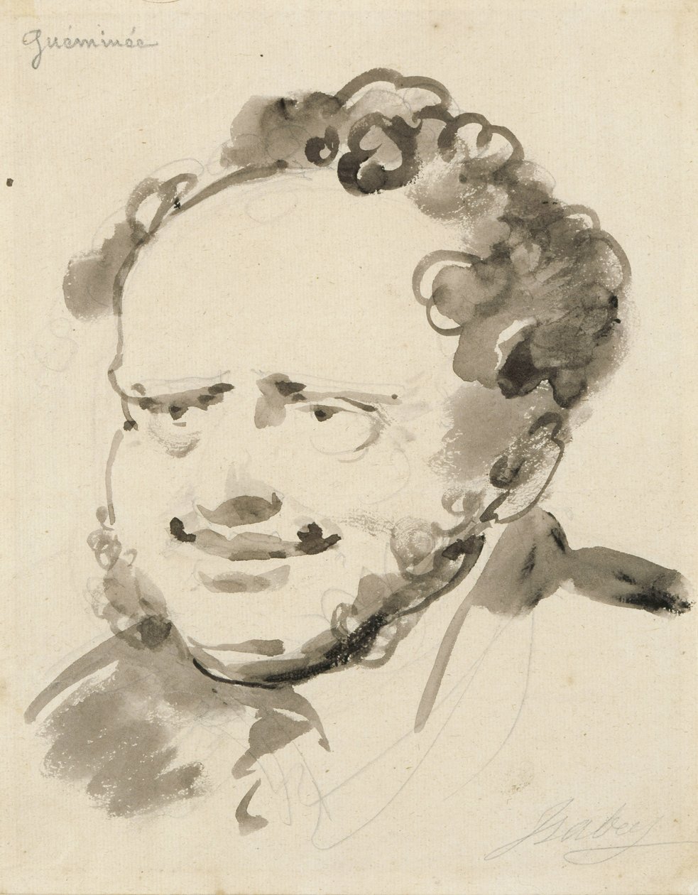 Retrato de Gueminee (tinta no papel) de Jean Baptiste Isabey