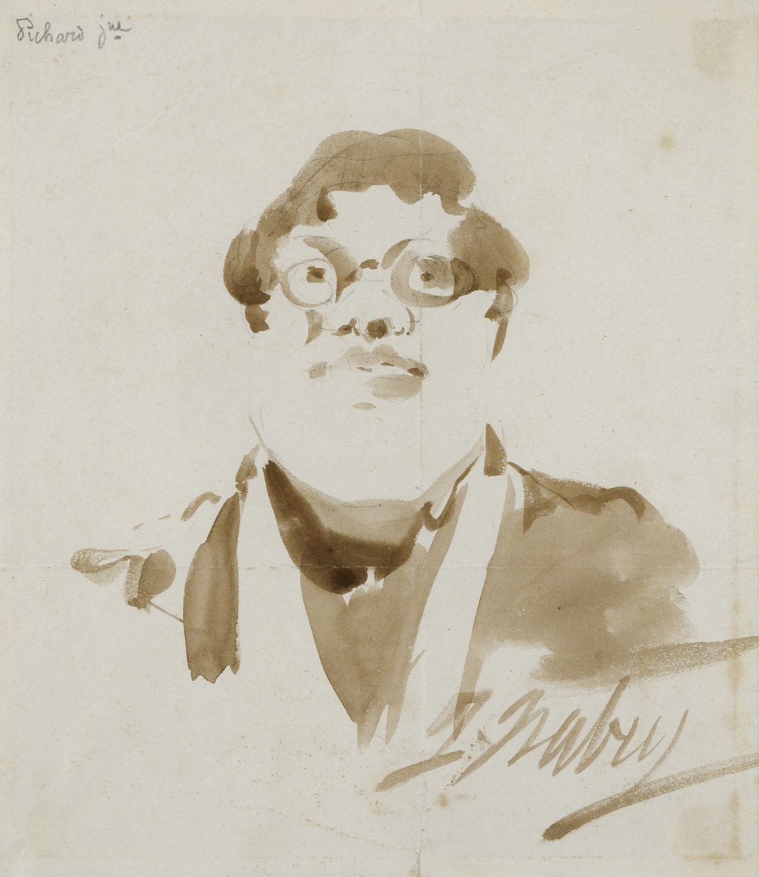 Retrato de Pichard (tinta no papel) de Jean Baptiste Isabey