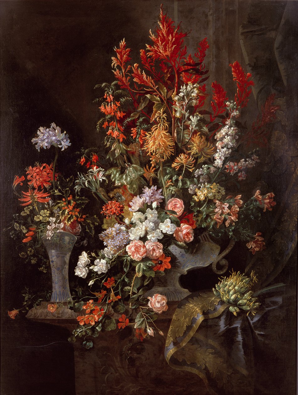 Dois vasos de flores de Jean Baptiste Monnoyer