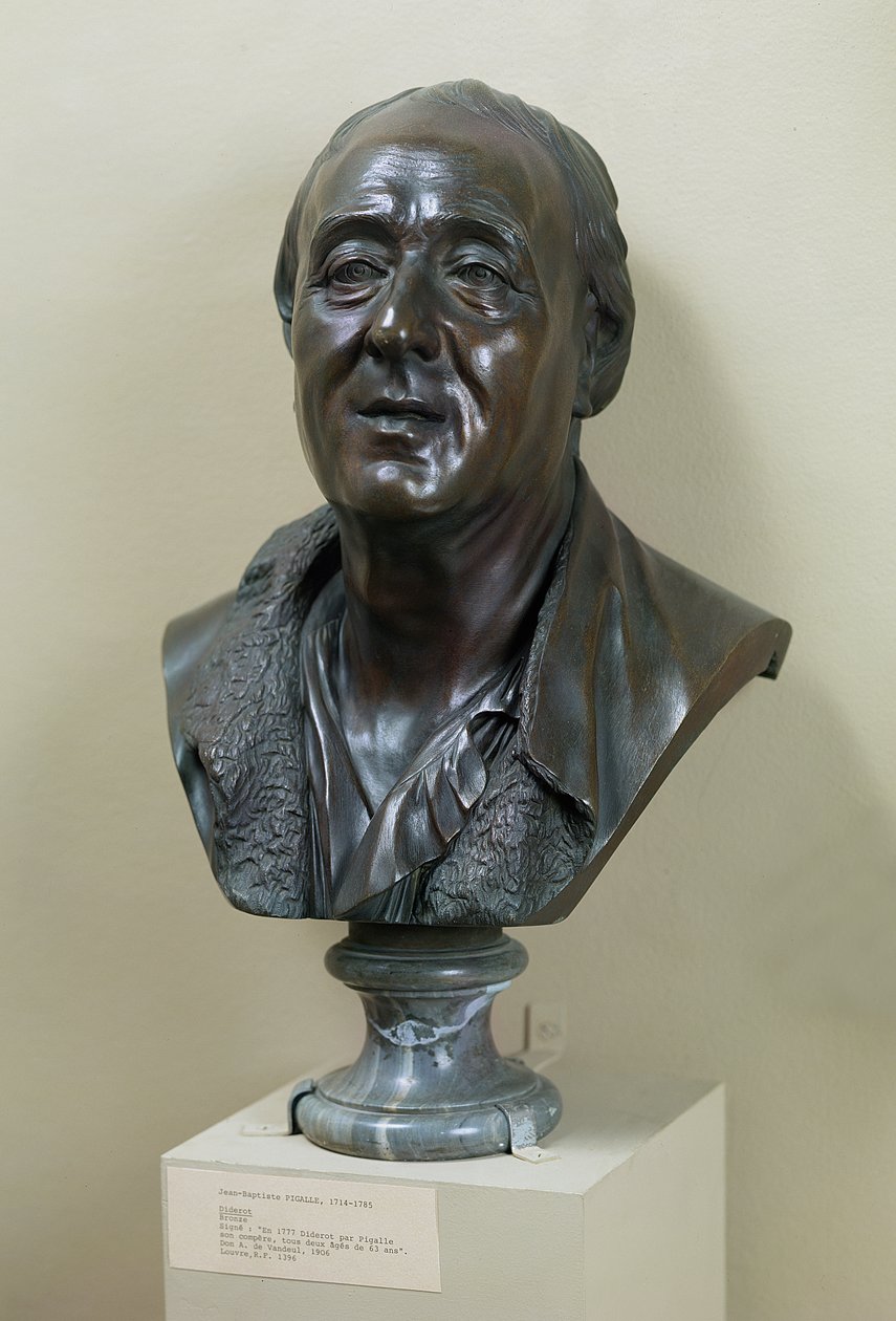 Busto de Denis Diderot (1713-84) 1777 (bronze) de Jean Baptiste Pigalle