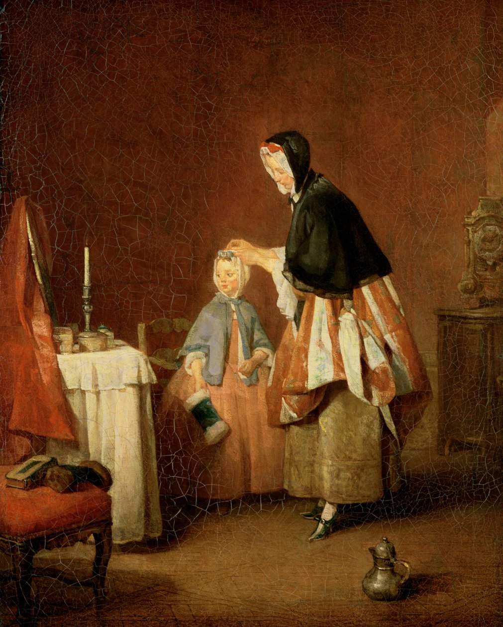 O banheiro da manhã de Jean Baptiste Simeon Chardin