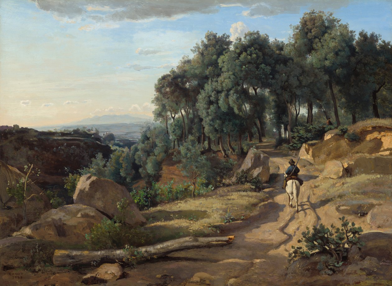 Uma vista perto de Volterra de Jean Baptiste Camille Corot