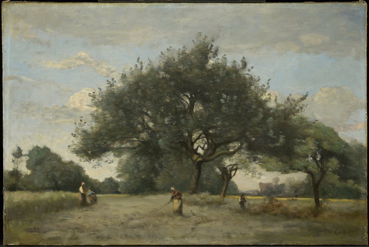Macieiras num campo de Jean-Baptiste-Camille Corot