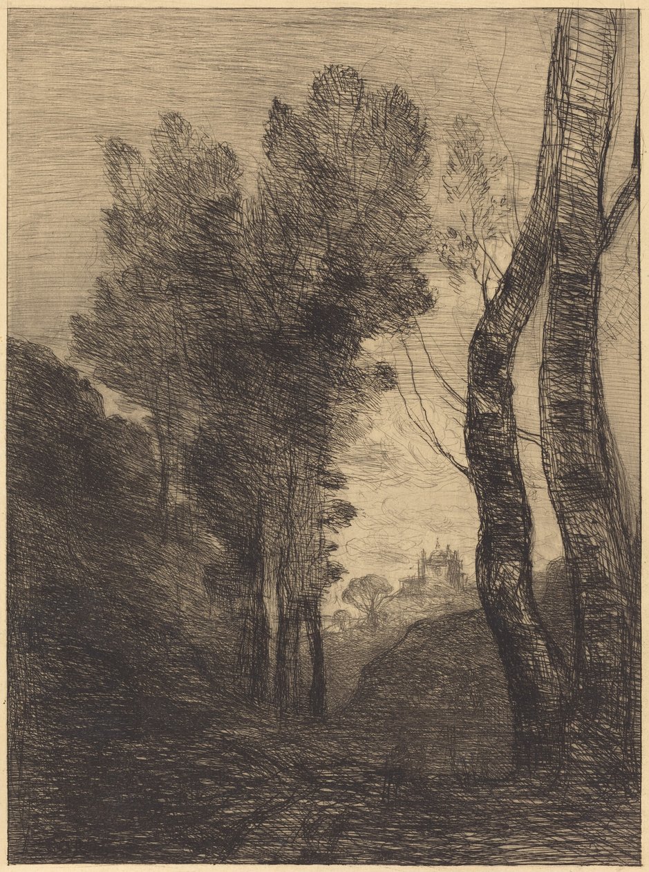 Arredores de Roma (Arredores de Roma) de Jean-Baptiste-Camille Corot