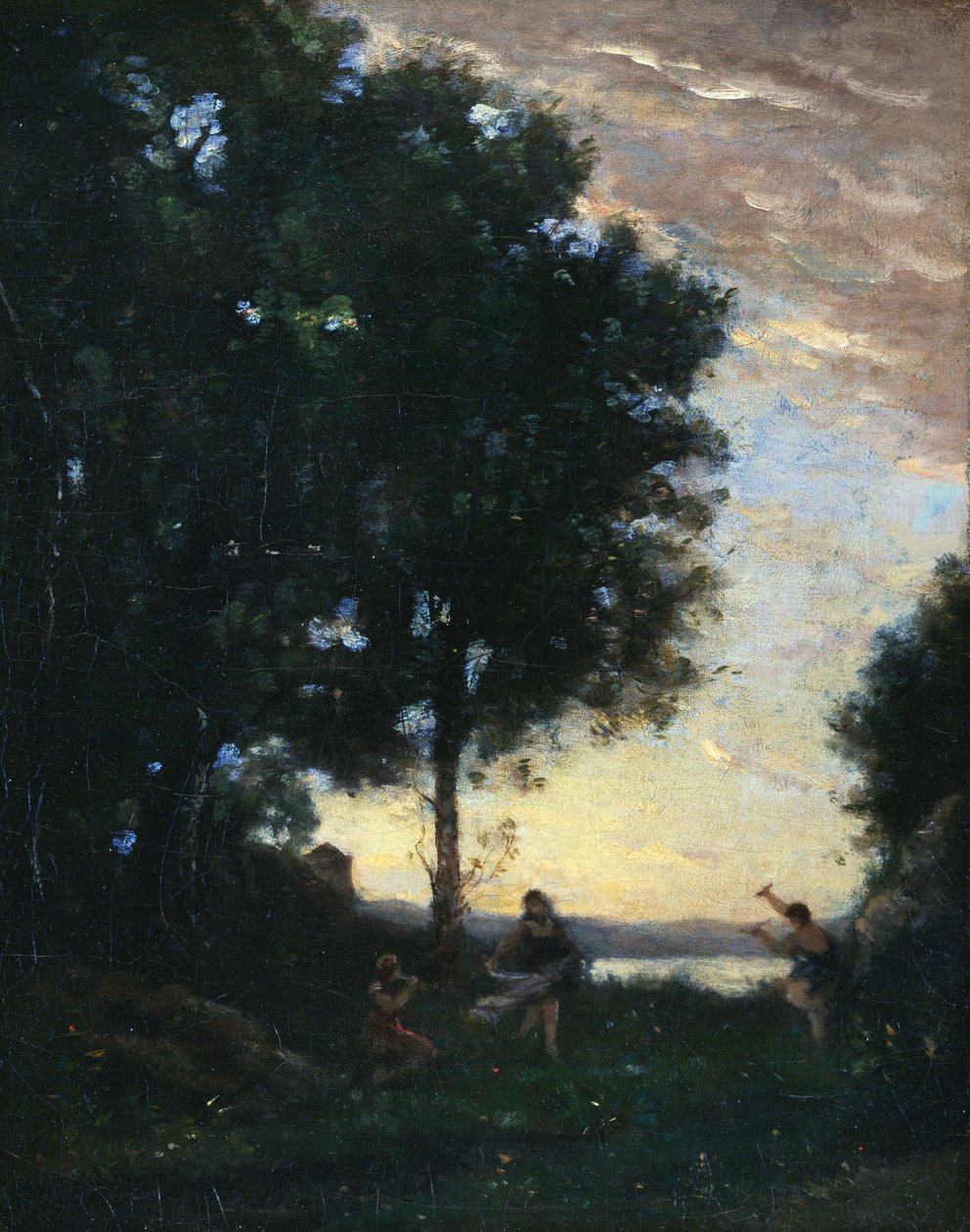 Faunos e ninfas a dançar (Fauns and Nymphs Dancing) de Jean-Baptiste-Camille Corot
