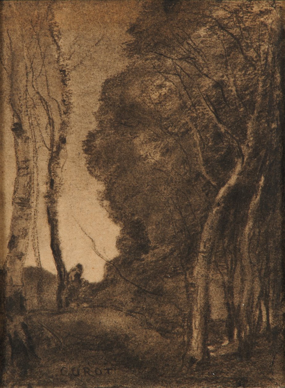 Paisagem com árvores de Jean-Baptiste-Camille Corot