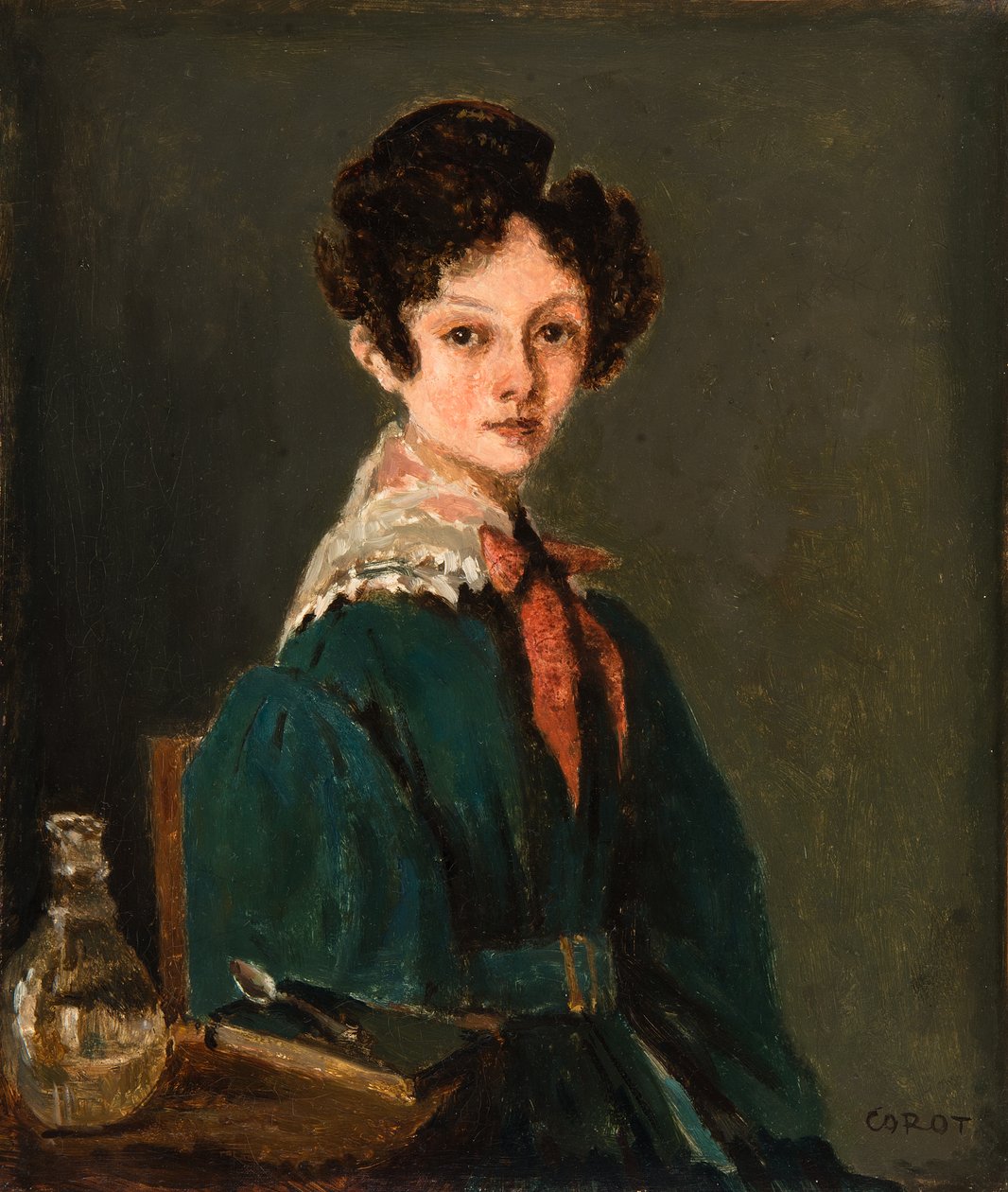 Mme Lemaistre, née Blanche Sennegon, sobrinha de Corot (Mme Lemaistre, née Blanche Sennegon, sobrinha de Corot) de Jean-Baptiste-Camille Corot