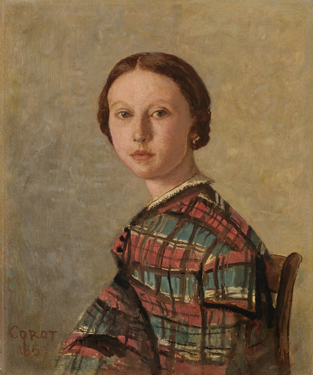Retrato de uma Jovem de Jean-Baptiste-Camille Corot