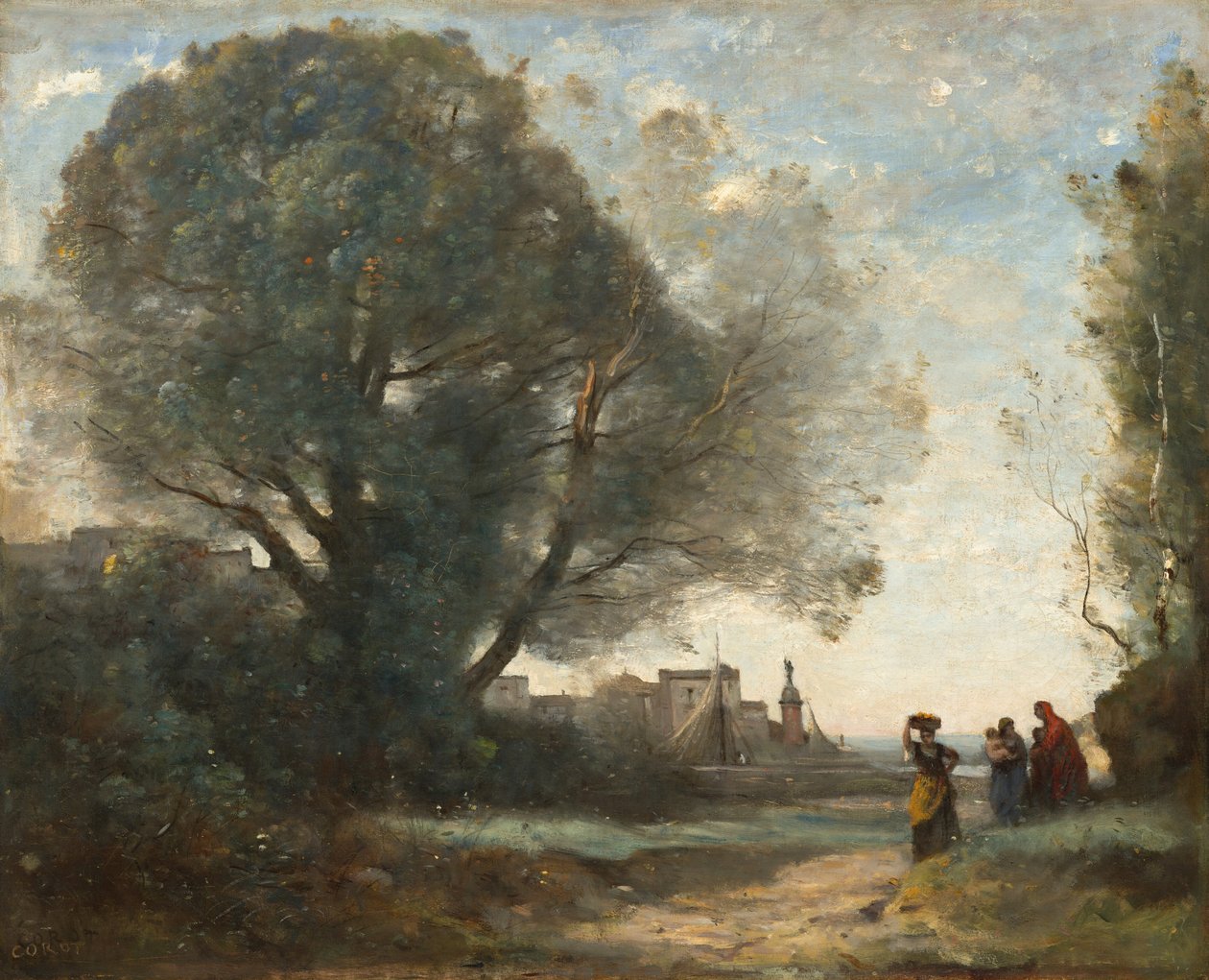 lembrança de terracina de Jean-Baptiste-Camille Corot