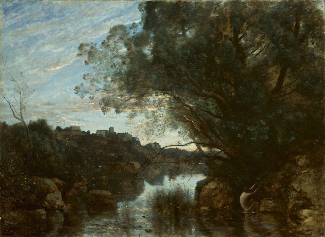 Lembrança dos arredores do Lago Nemi de Jean-Baptiste-Camille Corot