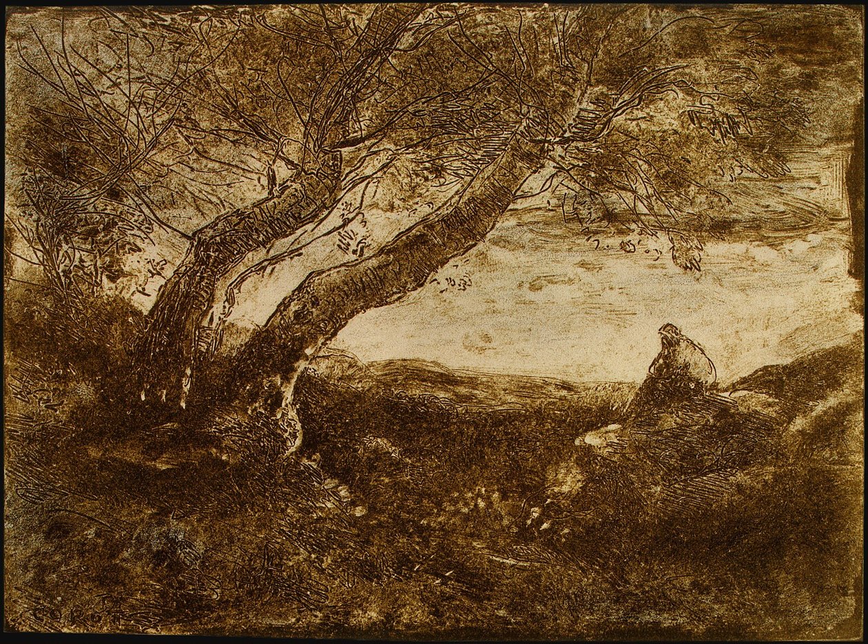 O sonhador de Jean-Baptiste-Camille Corot