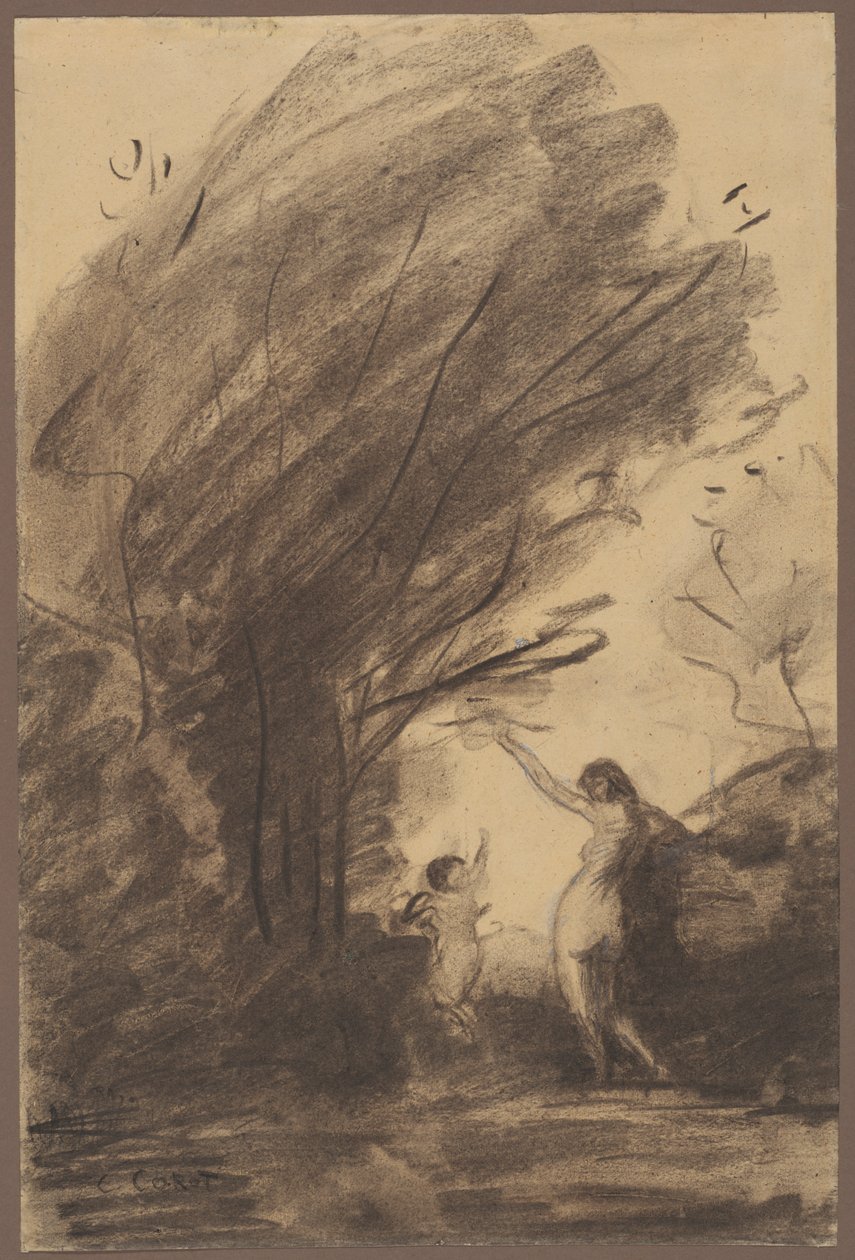 Cupido Desarmador de Vênus de Jean-Baptiste-Camille Corot