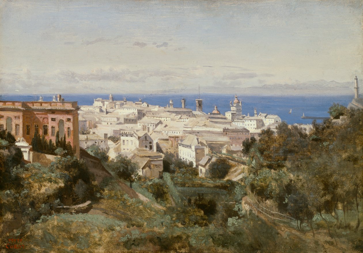 Vista de Génova de Jean-Baptiste-Camille Corot
