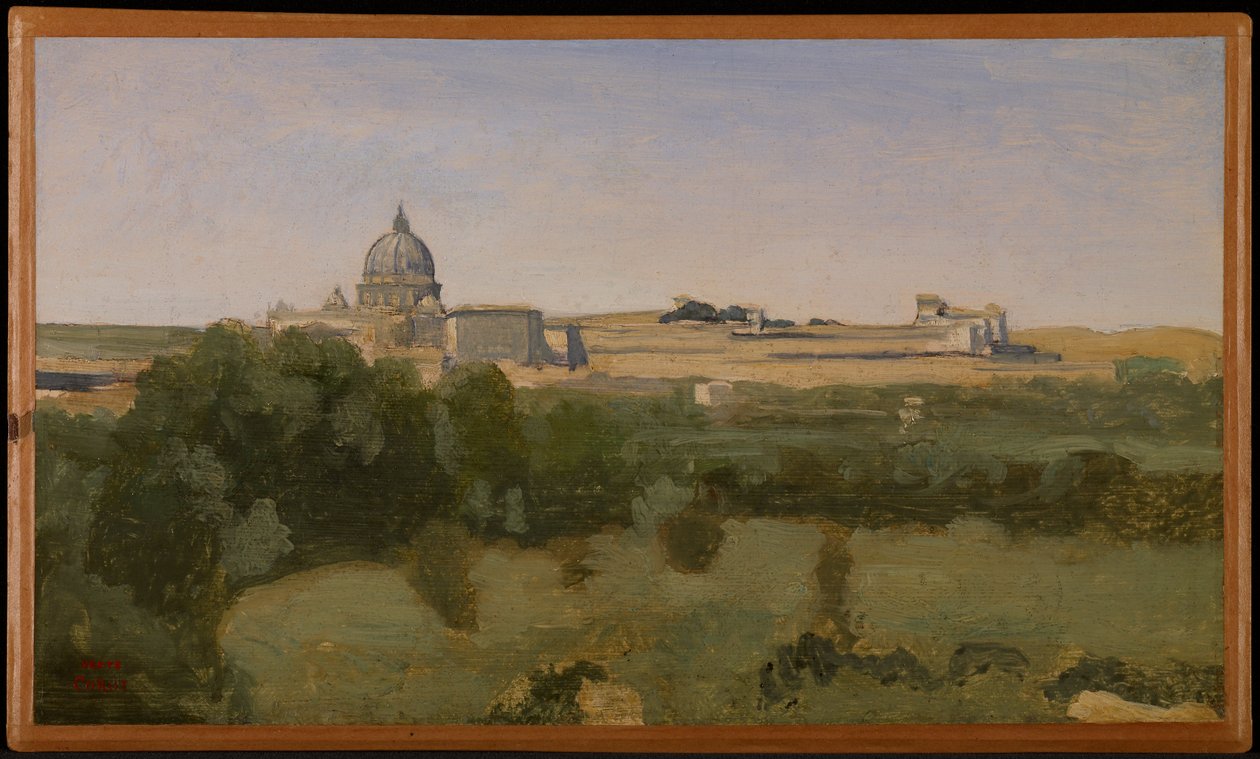 Vista de Roma a partir do Monte Pincio de Jean-Baptiste-Camille Corot