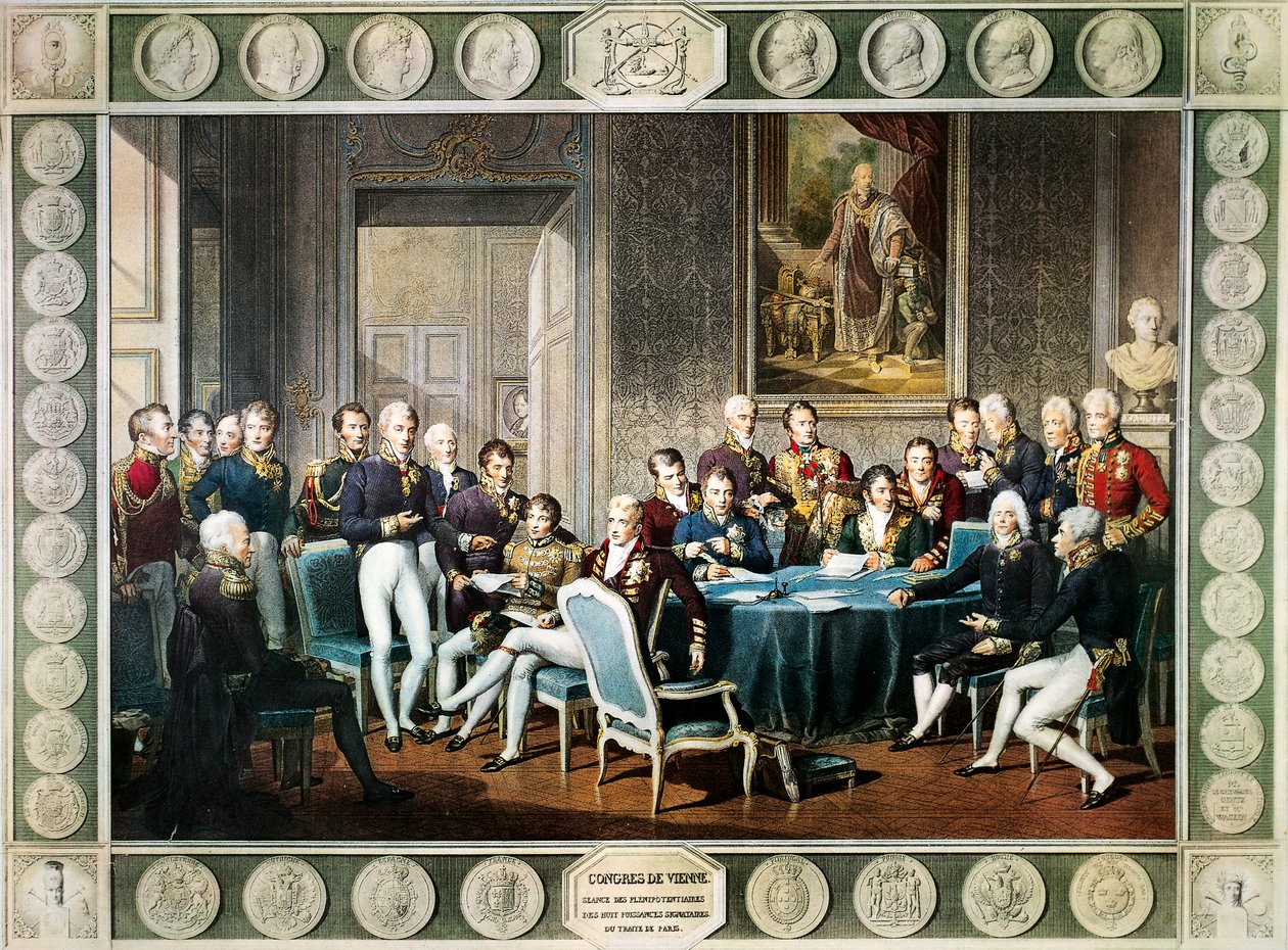 Participantes do Congresso de Viena em 1814-15, Áustria de Jean Baptiste (after) Isabey