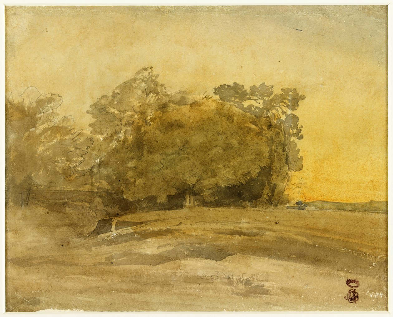 Landschaft (recto); Urteil des Salomon (verso) de Jean-Baptiste Carpeaux