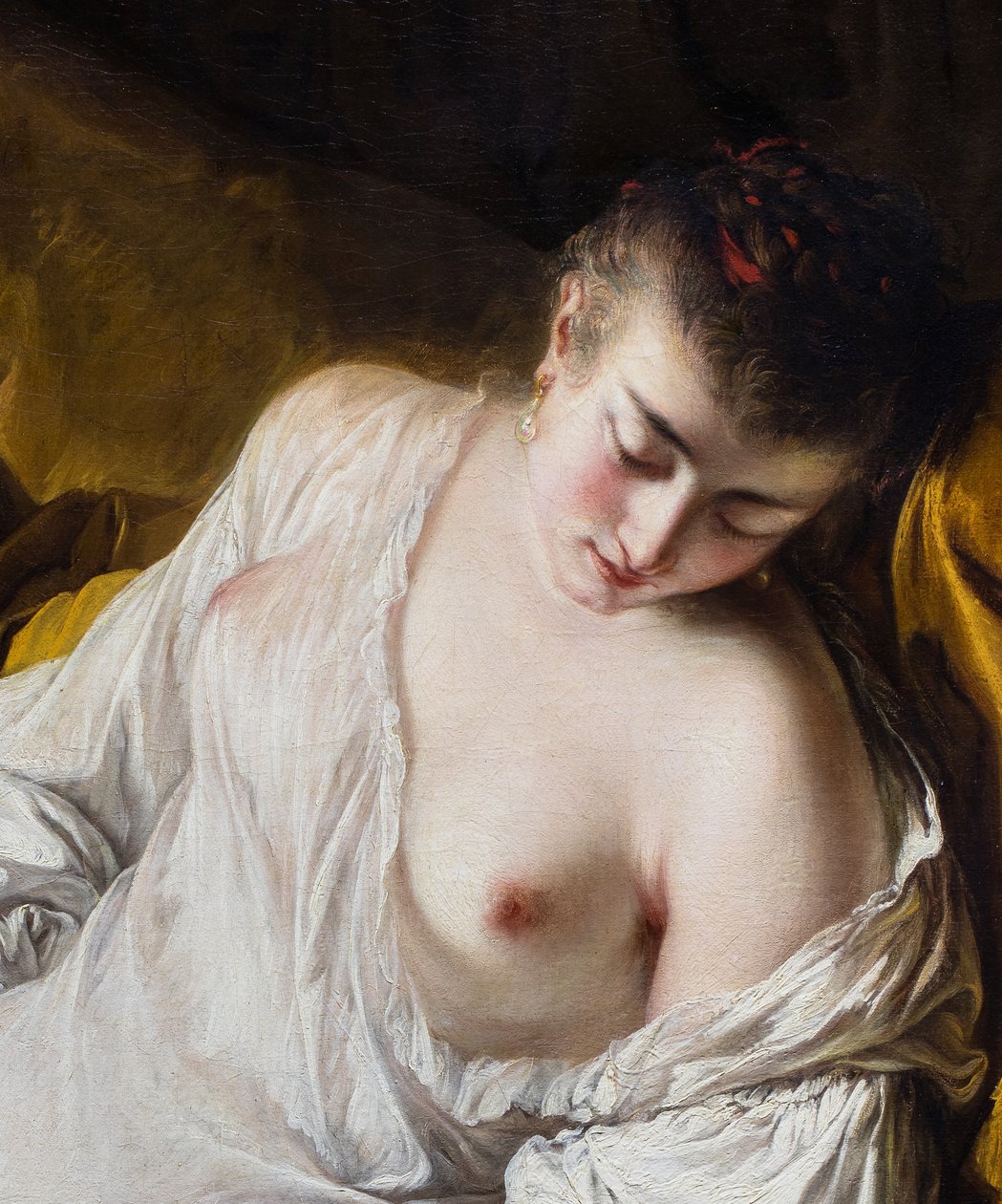 Une femme qui dort ou la Fidelite surveillante (pormenor), v de Jean Baptiste Deshays