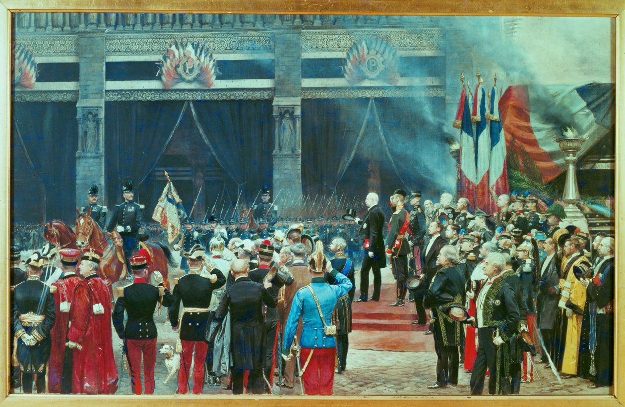 Funerailles de Louis Pasteur, 5 de outubro ... (pintura sobre tela) de Jean Baptiste Edouard Detaille