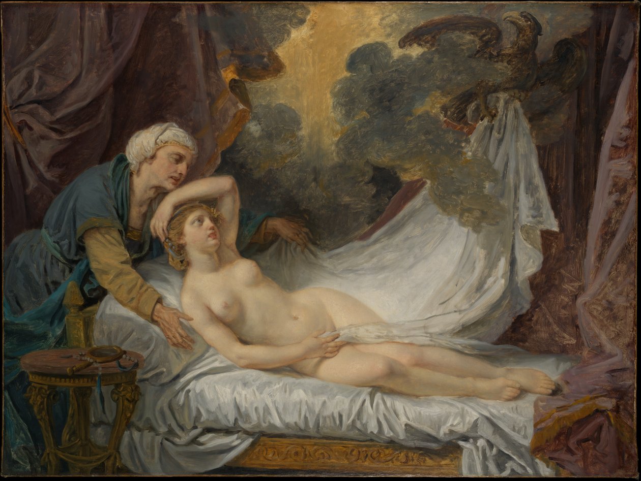 Egina visitada por Júpiter de Jean-Baptiste Greuze