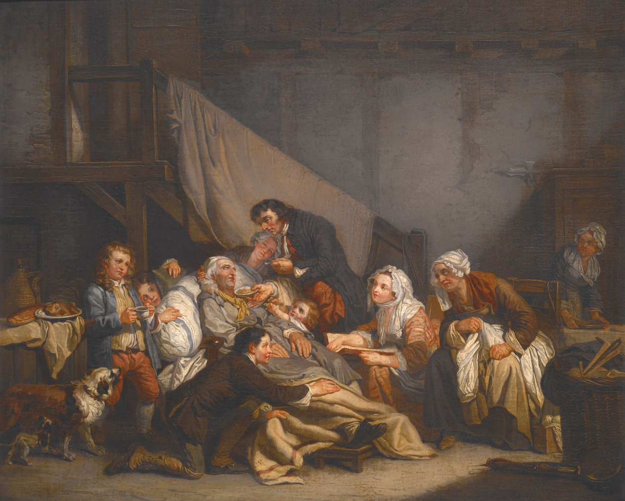 Morte de um velho de Jean-Baptiste Greuze