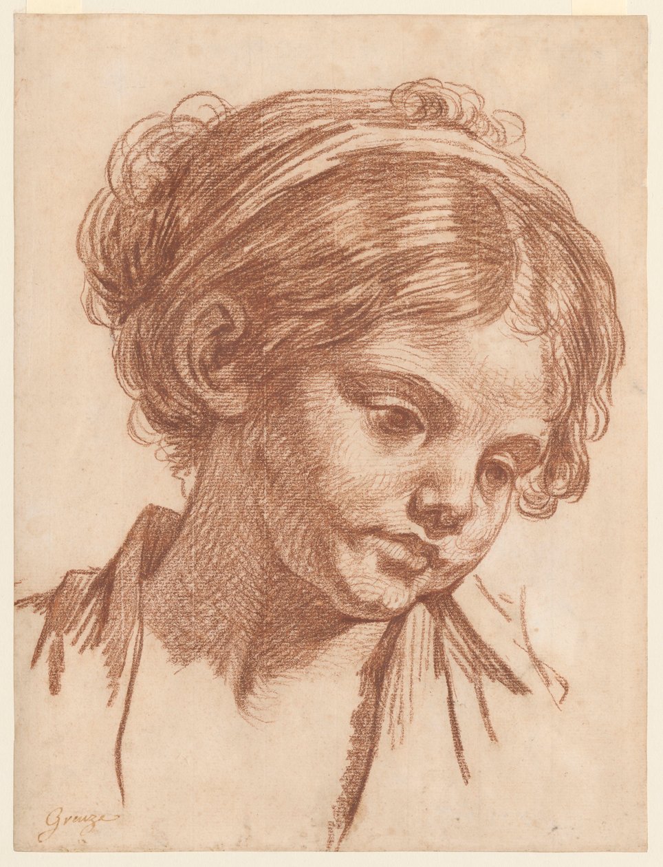 Cabeça de menina de Jean-Baptiste Greuze