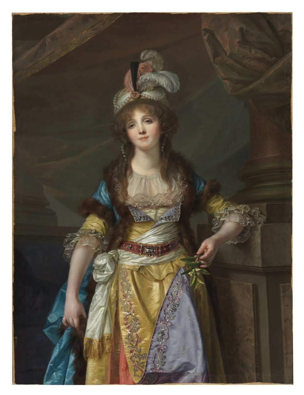 Retrato de uma dama em traje turco de Jean-Baptiste Greuze
