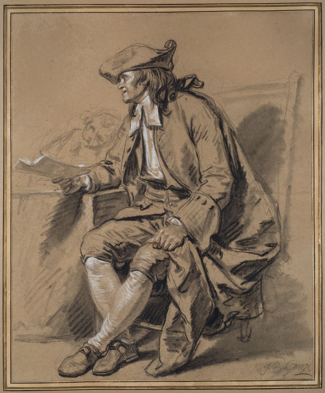 O Notário: Um estudo para "O Contrato de Casamento" de Jean-Baptiste Greuze