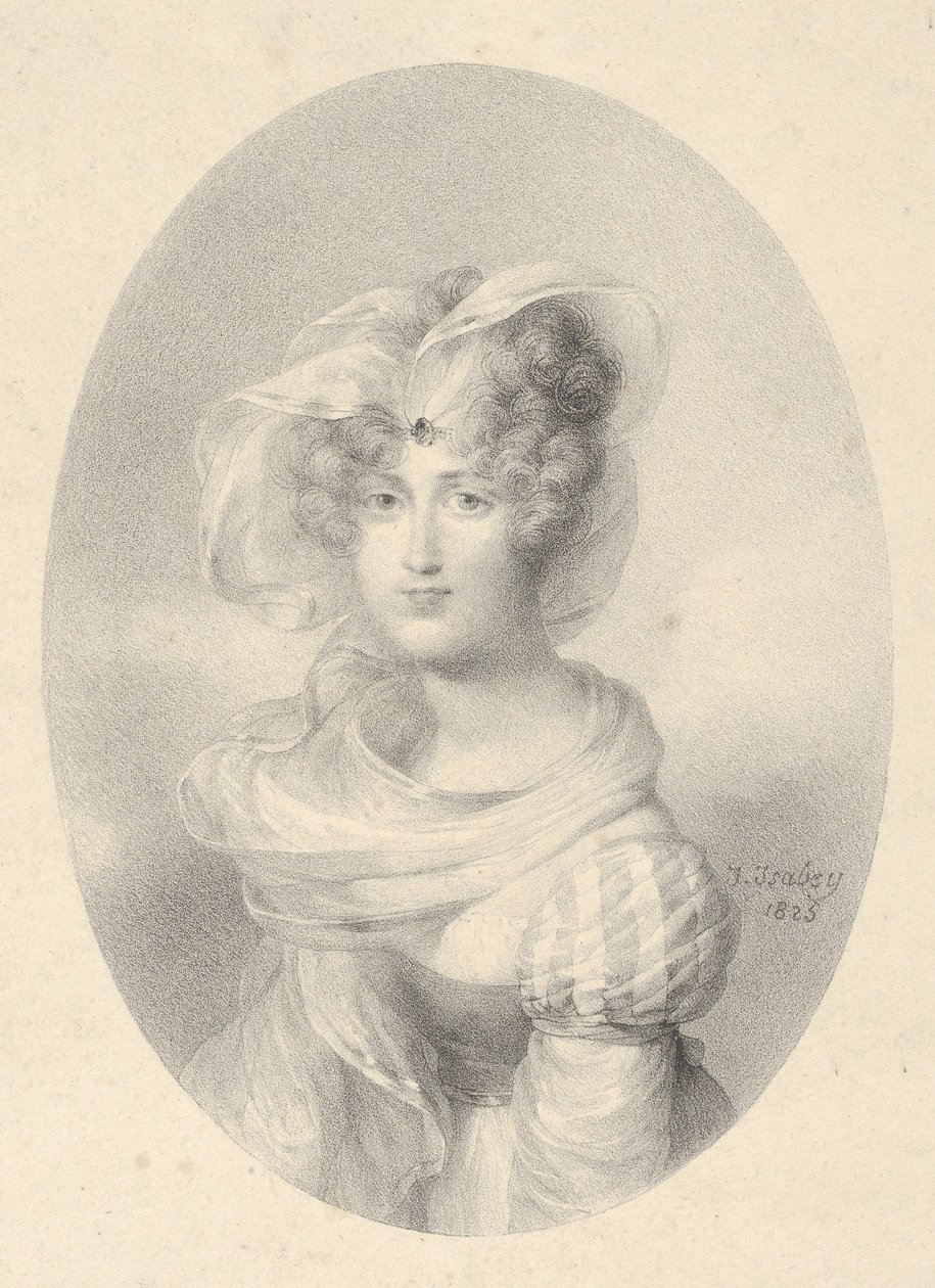 Retrato da Sra. Ditte-Harmite de Jean-Baptiste Isabey