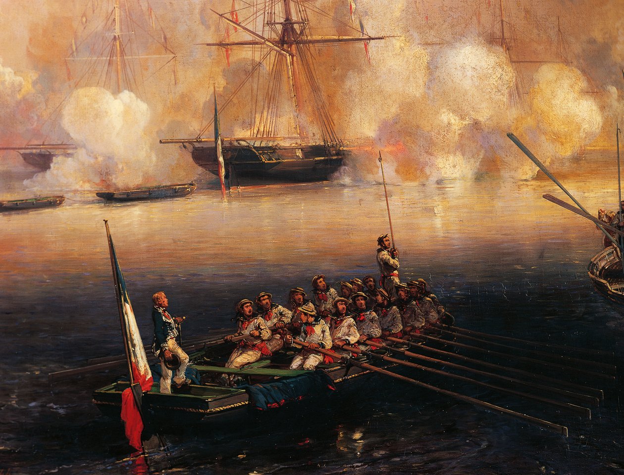 Rainha Victoria do Reino Unido visitando Treport, 3 de setembro de Jean Baptiste Isabey