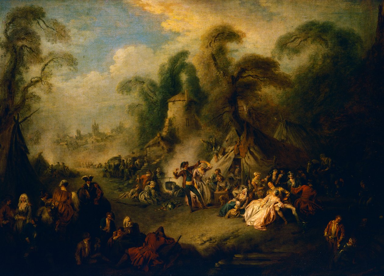 Festival campestre, ca 1728, pintura de Jean-Baptiste Pater (1695-1736), óleo sobre tela de Jean Baptiste Joseph Pater