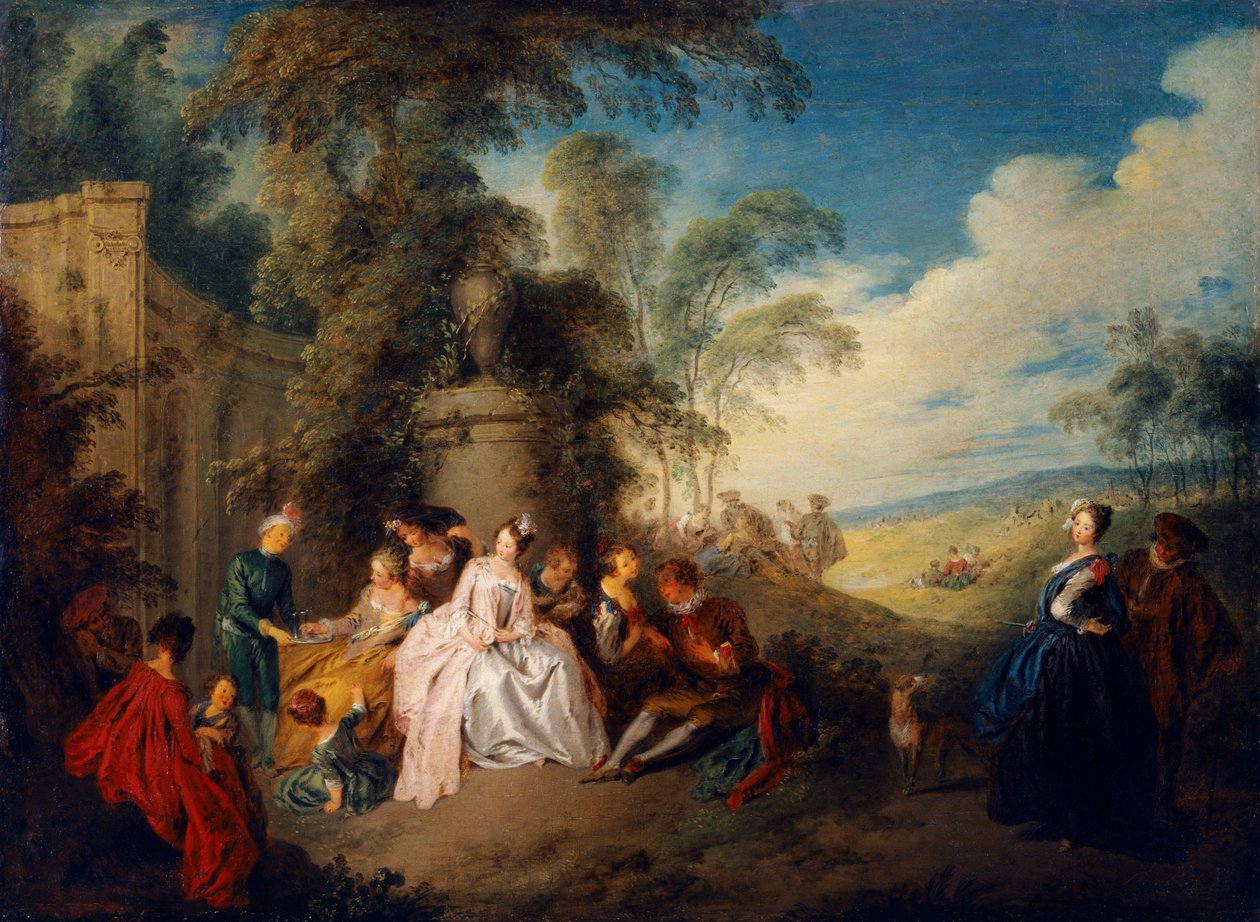 Champetre de pés (óleo sobre tela) de Jean Baptiste Joseph Pater