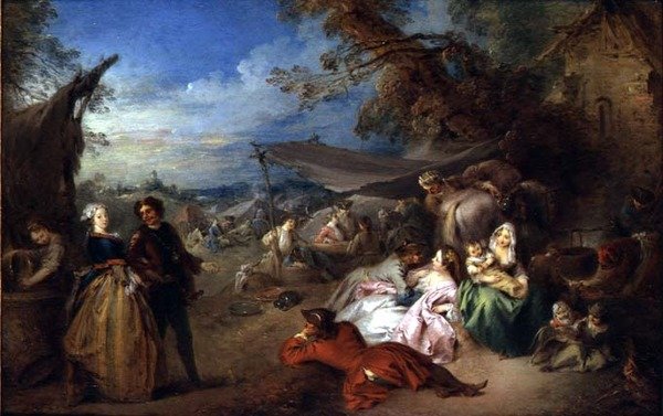 Tropas Antes da Taberna de Jean Baptiste Joseph Pater