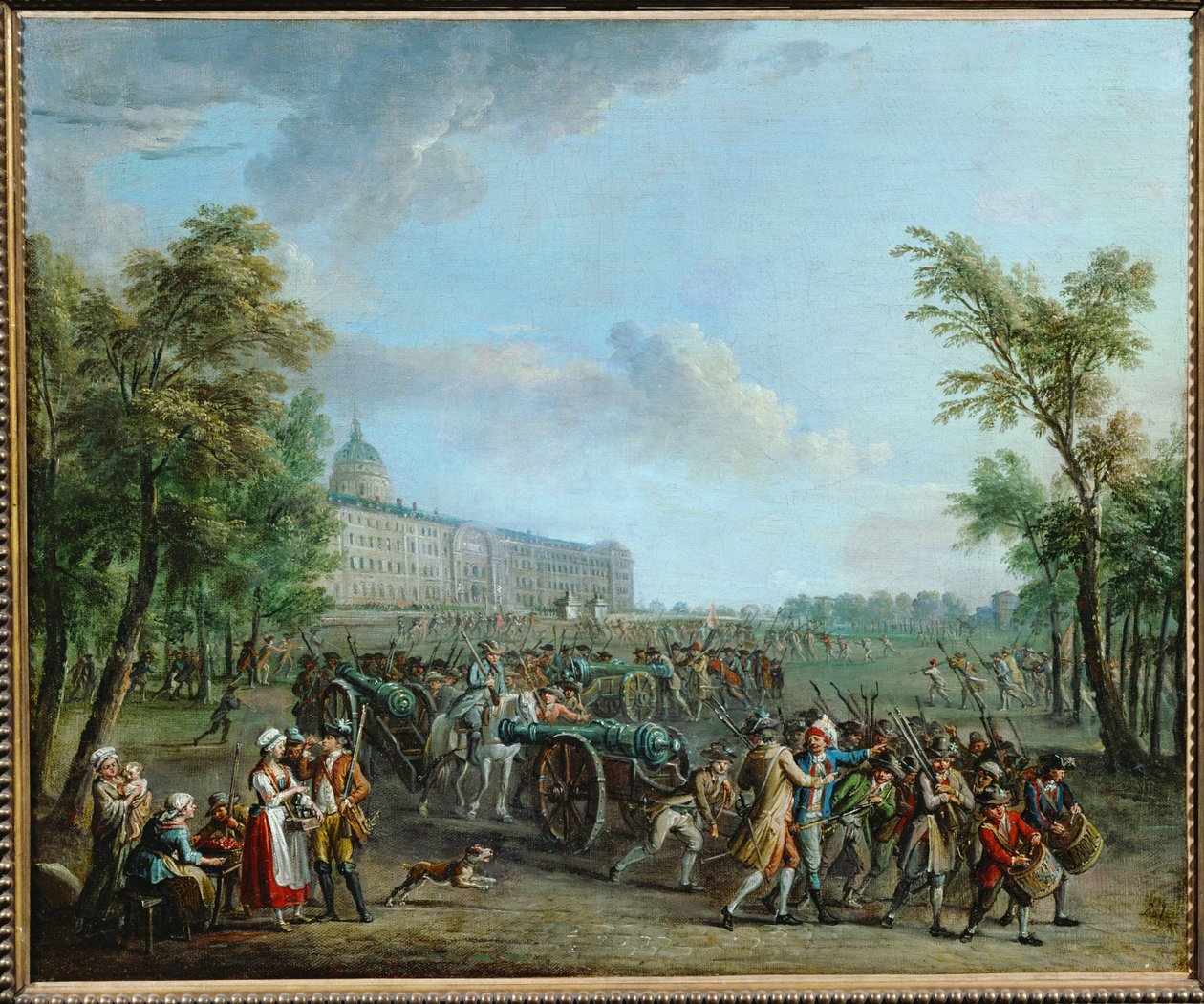 Pilhagem do arsenal dos Inválidos, Paris ... de Jean Baptiste Lallemand