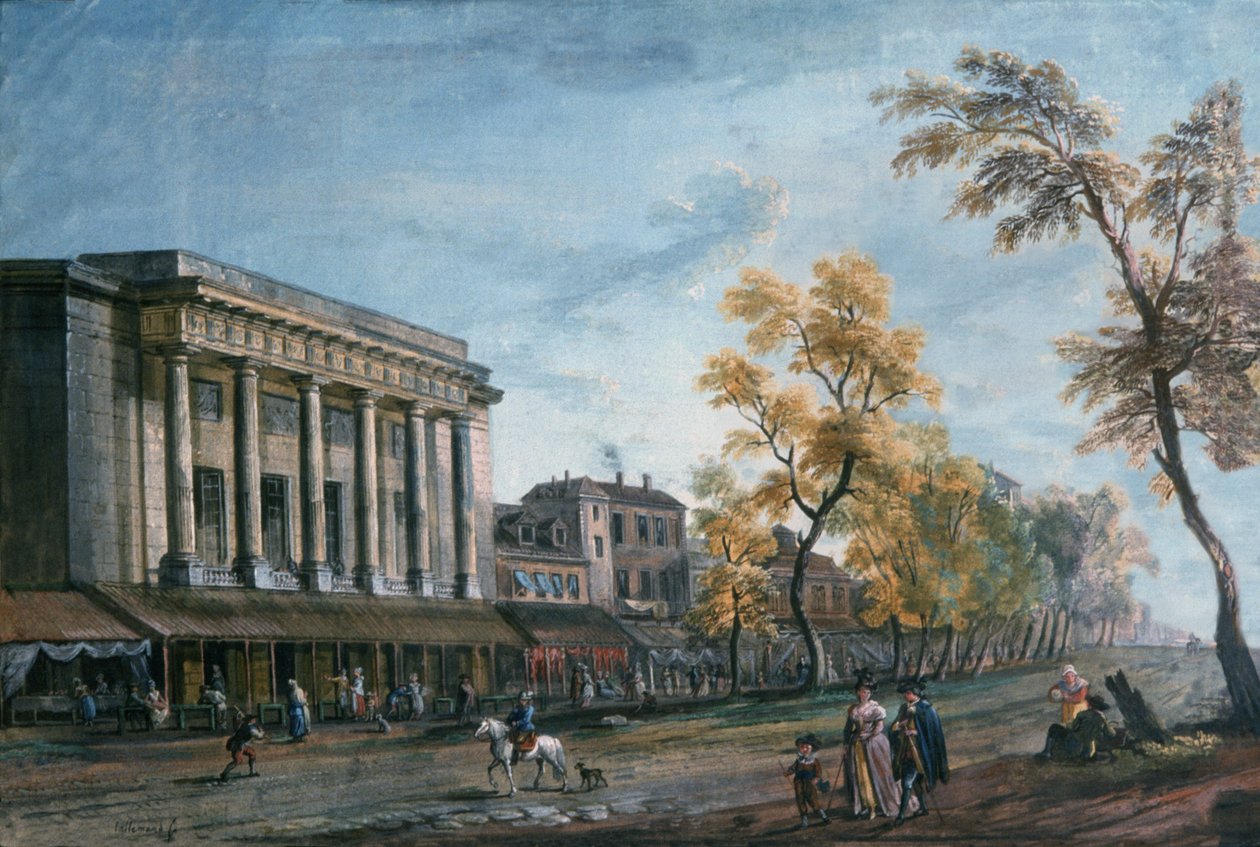 O Boulevard du Temple e o Teatro dos Italianos, Paris de Jean Baptiste Lallemand