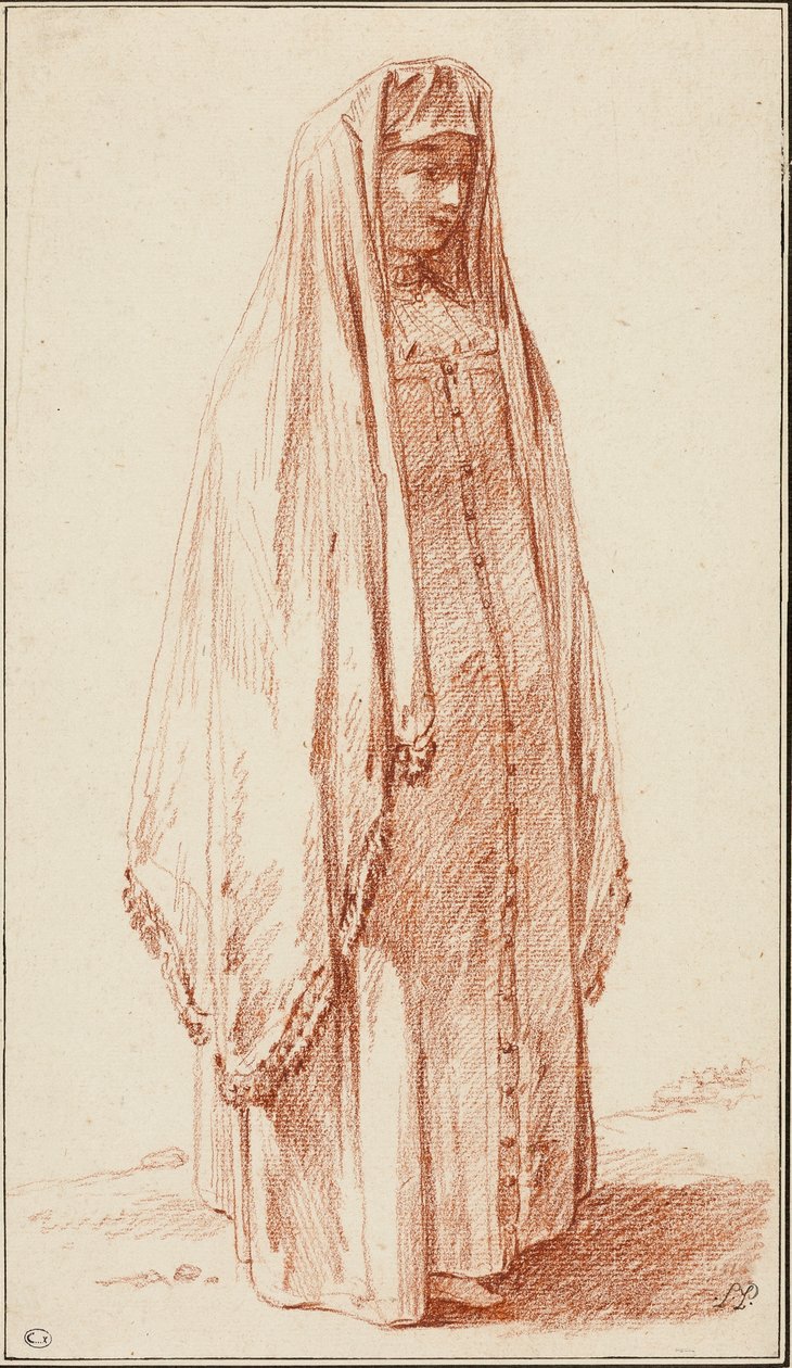 Uma mulher de vestido russo de Jean-Baptiste Le Prince