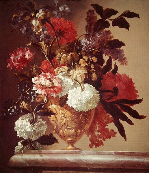 Flores em vaso (óleo sobre tela) de Jean Baptiste Monnoyer