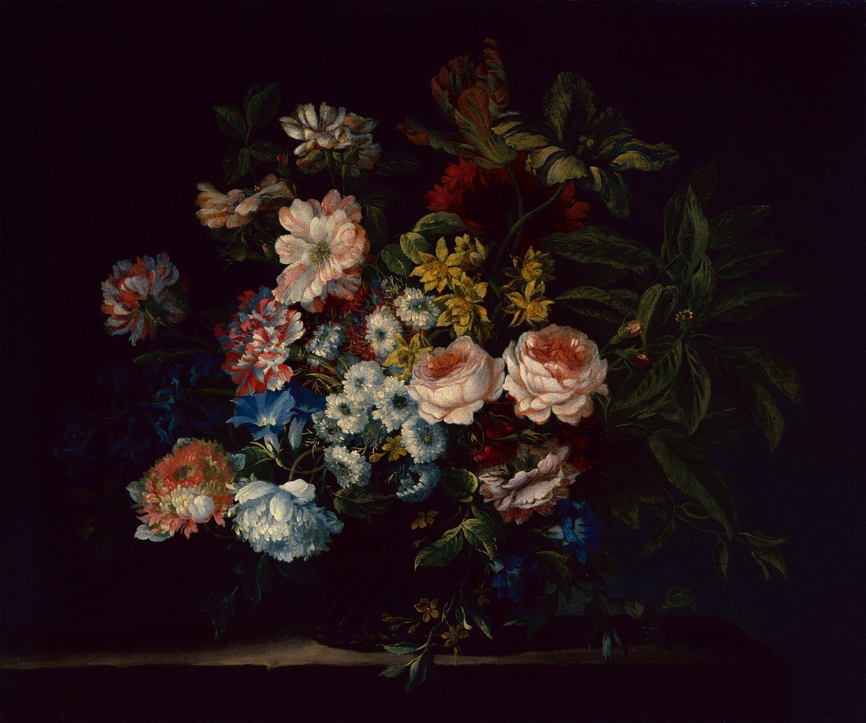 Rosas, Cravos, Jacintos e Flores (óleo sobre tela) de Jean Baptiste Monnoyer