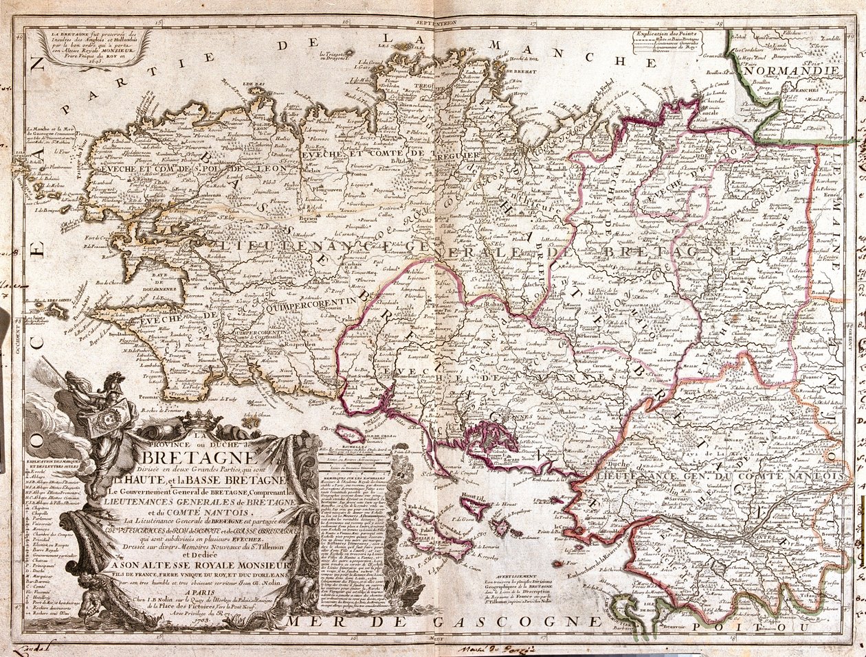Bretanha, Leste do Pays-de-la-Loire, França de Jean Baptiste Nolin