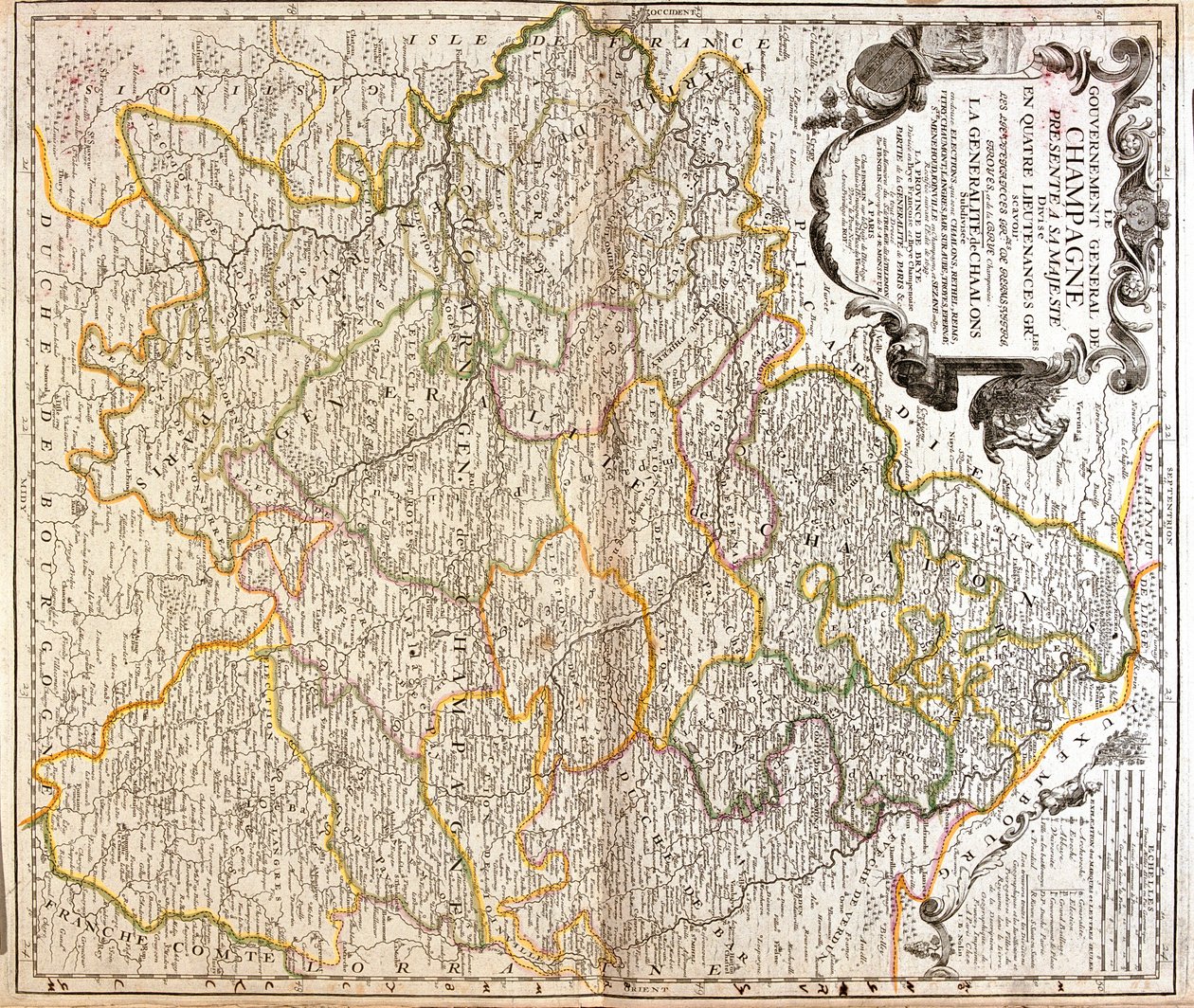 Champagne-Ardenne, Picardia, Lorena, Franco Condado, Borgonha, Ilha de França, França de Jean Baptiste Nolin