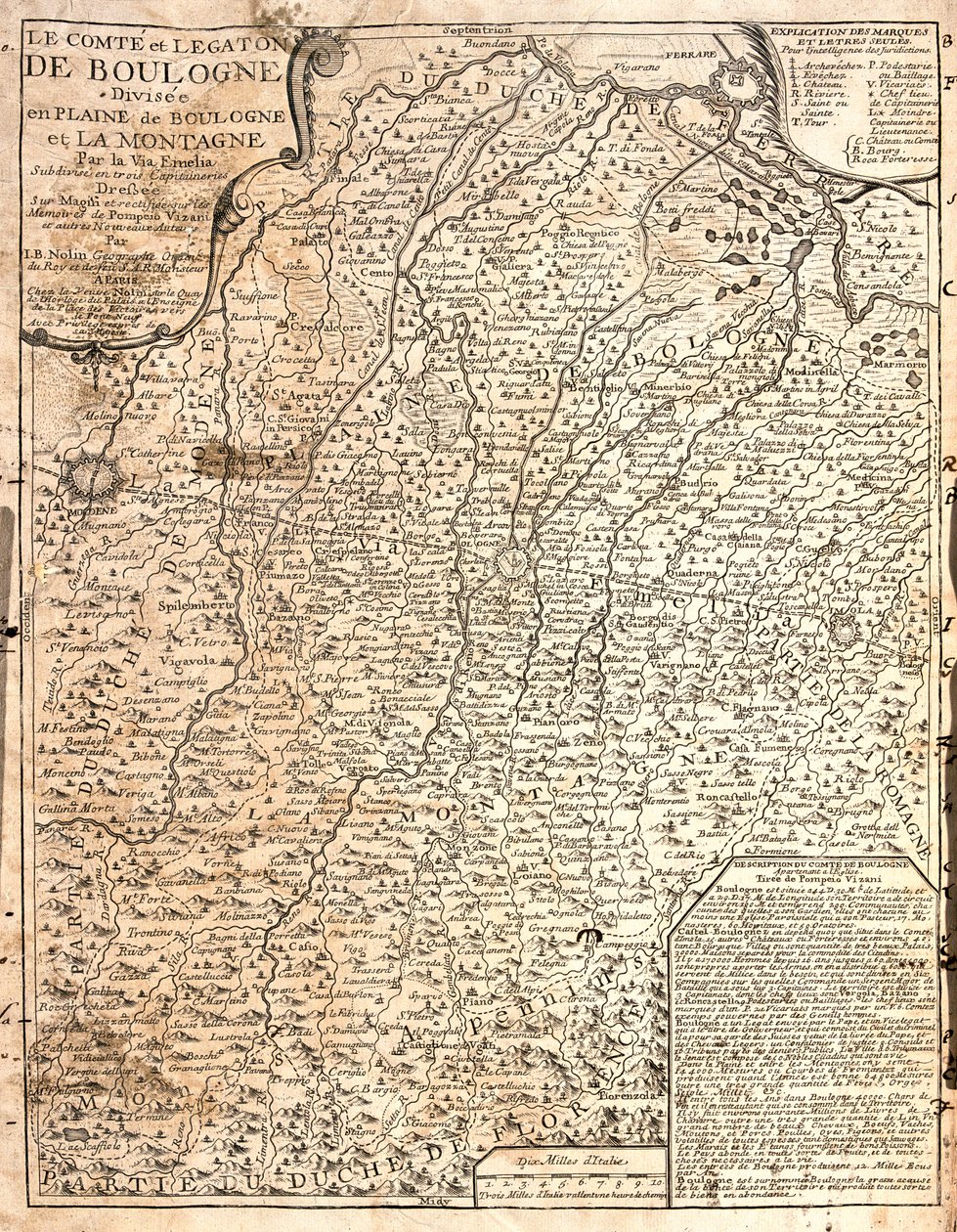 Leste da Emília-Romanha, Nordeste da Toscana, Itália de Jean Baptiste Nolin
