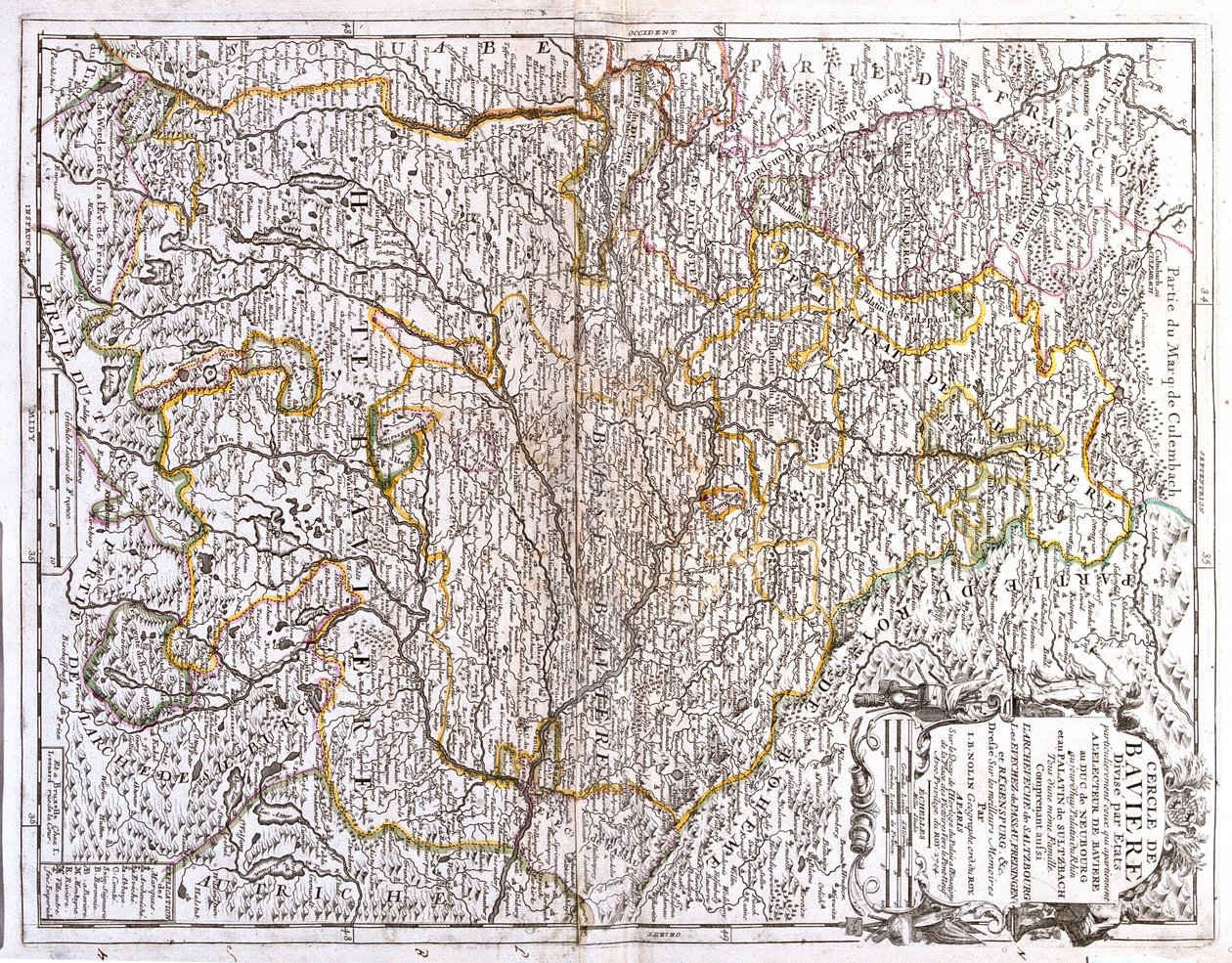 Alemanha (Estado: Baviera), República Checa (Região: Karlovy Vary, Ústí nad Labem), Áustria (Estado: Alta Áustria, Salzburgo, Tirol) de Jean-Baptiste Nolin